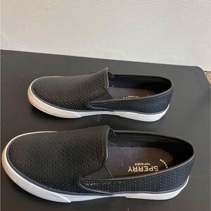 Sperry women top sliders. Black women’s size 8. Never worn.